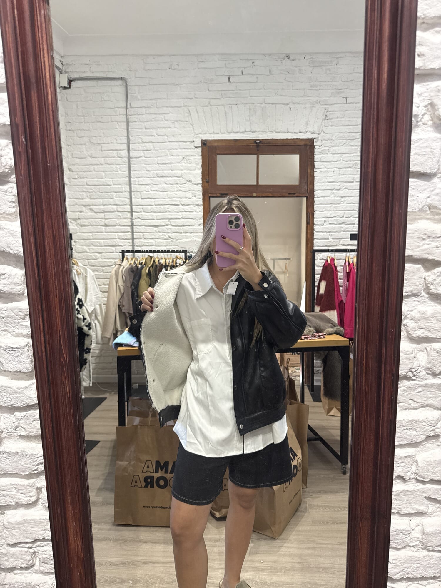 Campera bomber corderito